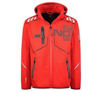 Geographical Norway Robin Men - Softshell Uomo Impermeabile Con Cappuccio - Abbigliamento Giacca Vento Tattica Outdoor - Escursionismo - Trekking Autunno Invernale Primavera (Rosso S)