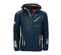 Geographical Norway Royaute Men - Giacca Cappuccio Softshell Impermeabile Uomo - Giacca Vento Tattica Da Esterno - Escursionismo Sci Autunno Inverno Primavera (Arancia marina XXL)