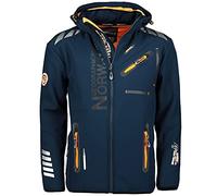 Geographical Norway ROYAUTE MEN - Giacca Softshell Impermeabile Uomo - Giubbotto Cappuccio Traspirante All'aperto - Giacca Invernale Antivento - Ideale Attività All'aperto