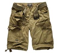Geographical Norway - Shorts cargo Bermuda da uomo con cintura, modello Hunter, in bundle con bandana UD, XL