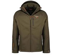 Geographical Norway TABOO MEN - Giacca Softshell impermeabile da uomo - Cappotto con cappuccio per esterni - antivento tattico invernale - Giacca per attività all'aperto Khaki XXL
