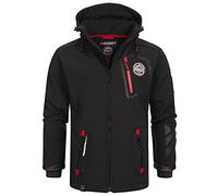 Geographical Norway Tacebook Men - Giacca Softshell Uomo Cappuccio Impermeabile - Giubbotto invernale Antipioggia Esterno - Escursionismo Sci Autunno Inverno Primavera (Nero XXL)