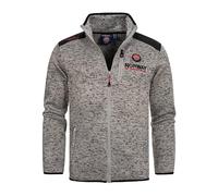 Geographical Norway Tavid Men - Pile caldo con zip da uomo - Giacca di felpa invernale morbida e calda da uomo - Morbida fodera a maniche lunghe per il sudore (Grigio_chiaro XL)