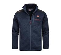 Geographical Norway Tavid Men - Pile caldo con zip da uomo - Giacca di felpa invernale morbida e calda da uomo - Morbida fodera a maniche lunghe per il sudore (Blu_marino S)