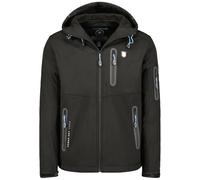 Geographical Norway Taxillusama Men - Giacca softshell con cappuccio da uomo impermeabile, giacca a vento tattica resistente, per escursionismo, sci, autunno, inverno, primavera (nero XXL), Nero, XXL