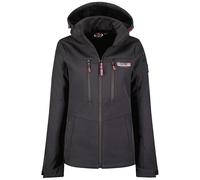 Geographical Norway Timmex Lady - Softshell Donna Impermeabile Con Cappuccio - Abbigliamento Giacca Vento Tattica Outdoor - Escursionismo - Trekking Autunno Invernale Primavera (Blu Marino Nero L)