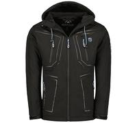 Geographical Norway Topere Men - Softshell Uomo Impermeabile Con Cappuccio - Abbigliamento Giacca Vento Tattica Outdoor - Escursionismo - Trekking Autunno Invernale Primavera (Nero XXL)