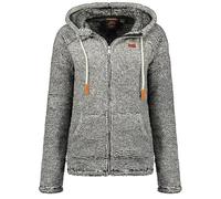 Geographical Norway Trigo Lady - Giacca in Pile Donna con Zip - Abbigliamento Caldo Comodo - Felpa Maniche Lunghe Resistente - Maglione Invernale Ideale Autunno Inverno (Grigio Scuro XL)