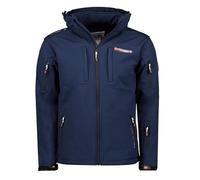 Geographical Norway Tunar Men - Softshell Uomo Impermeabile Con Cappuccio - Abbigliamento Giacca Vento Tattica Outdoor - Escursionismo - Trekking Autunno Invernale Primavera (Blu Marino M)