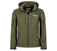 Geographical Norway Tunar Men - Softshell Uomo Impermeabile Con Cappuccio - Abbigliamento Giacca Vento Tattica Outdoor - Escursionismo - Trekking Autunno Invernale Primavera (Cachi L)