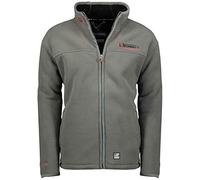Geographical Norway Ubolt Men - Uomo Warm Thick Fleece Zip - Uomo Warm Winter Sweatshirt Jacket Soft - Felpa A Maniche Lunghe Foderata - Ideale Autunno Inverno (Grigio scuro S)