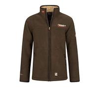 Geographical Norway Ubolt Men - Uomo Warm Thick Fleece Zip - Uomo Warm Winter Sweatshirt Jacket Soft - Felpa A Maniche Lunghe Foderata - Ideale Autunno Inverno (Castagna S)