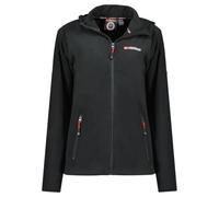 Geographical Norway Uniciaama Lady - Pile sottile da donna caldo con chiusura a zip, giacca autunno inverno primavera calda da donna - manica lunga - maglione pelliccia morbida comfort (nero L), Nero