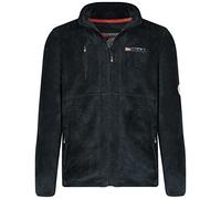 Geographical Norway Upload Men - Giacca Uomo Pile Sottile Zip - Giacca Calda L'Autunno Inverno Primavera - Maglione Pelliccia Maniche Lunghe - Morbido Comfort All'Aperto (Nero M)