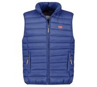 Geographical Norway Vamigolor Men Basic - Gilet Veste Uomo Imbottita Calda Autunno-Invernale - Cappotto Caldo - Giacca Antivento A Manica Corta e Tasche - Abito Ideale (Blu Jeans L)