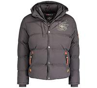 Geographical Norway Verveine Men Distribrands - Giacca calda da uomo con cappuccio - Giacca a maniche lunghe - Cappotto invernale caldo da uomo - Giacca da esterno con fodera imbottita (Grigio 3XL)
