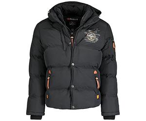 Geographical Norway Verveine Men Distribrands - Giacca calda da uomo con cappuccio - Giacca a maniche lunghe - Cappotto invernale caldo da uomo - Giacca da esterno con fodera imbottita