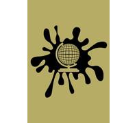 GEOGRAPHY INK STAIN: journal, lined, 120 pages, 6x9 inches, matte finish cover, notebook, diary gift, no bleed