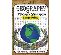 Geography Word Search Puzzle Book Large Print: Engaging puzzle book perfect for young adventurers, Word Searches with Large Print about Geography, ... Puzzles ... Gift for Vacations, Holidays a