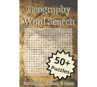 Geography Word Search Puzzle Book: Word Searches with Easy-to-Read Print about Countries, Capitals, Landforms, Landmarks, Maps, and More | 6 x 9 ... Vacations, Holidays, or Relaxing Free Time