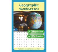 Geography Word Search Puzzle Book: Word Searches with Easy to Read Print about Geography, Culture, Travel and More I 6x9 inches, 110 pages I 50+ puzzles I Gift for Vacations, Holidays and Relaxation