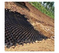 Geogriglia HDPE da 1 pezzo for la stabilizzazione di vialetti e pendii - Griglia di base for cortili, aree di parcheggio e muri di contenimento(5x20 m (16.5x66 ft) 4"/10cm High)