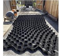 Geogriglia permeabile Alta 5 cm, geogriglia Pieghevole scalabile per Rinforzo sottofondo, Progettazione paesaggistica, parcheggi - polietilene Resistente, Dimensioni: 4x4 m (13x13 Piedi)