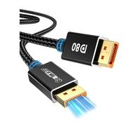 GeoHN.G Cavo DisplayPort 2.1 80Gbps 3M, 16K DP80 [16K@60Hz, 8K@240Hz, 4K@540Hz] DP 2.1 cavo UHBR20, HDR, HDCP2.3, DSC 1.2a, FreeSync G-Sync per Gaming Monitor 5090 7900XTX