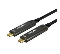 GeoHN.G Cavo USB C a USB C in fibra ottica da 20 m, USB 3.2 10 Gbps trasferimento dati a lunghe distanze, cavo di prolunga USB C per VR, fotocamera, mini PC, laptop, webcam, stampante e altro ancora