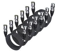 GeoHN.G Cavo XLR da microfono da maschio a femmina, compatibile con microfoni, miscelatori, mixer, altoparlanti, amplificatori, registrazione musicale, console (confezione da 6-8 m)