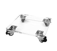 GeOinQL Carrello portapiante con Ruote, Base a rulli Trasparente for vasi di Fiori for Interni ed Esterni