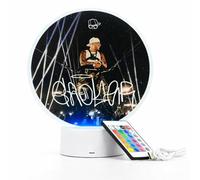 GEOLIER OFFICIAL - Lampada da Tavolo LED RGB - Alimentazione a Pile o USB - Telecomando Incluso - Controllo Base Touch - Luce Multicolore (Nero Volo)