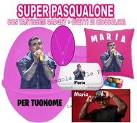 GEOLIER SUPER PASQUALONE SORPRESONE UOVO DI PASQUA CONTENITORE NAPOLI sanremo