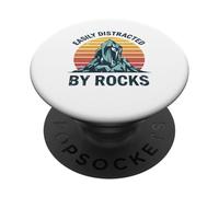 Geologia facilmente distratta dal geologo amante dei collezionisti di rocce PopSockets PopGrip Adesivo