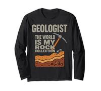 Geologist The World Is My Rock Collection Divertenti Maglia a Manica