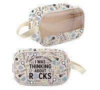 Geologo Makeup Bag Geologia Regali Rock Lover Regali Sorry I Wasn't Listening I was Thinking About Rocks Zipper Makeup Pouch