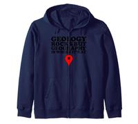 Geology Rocks but Geography is Where it's at Felpa con Cappuccio