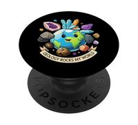 Geology Rocks My World Cute Earth Crystals Science Lover PopSockets PopGrip Adesivo