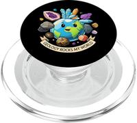 Geology Rocks My World Cute Earth Crystals Science Lover PopSockets PopGrip per MagSafe