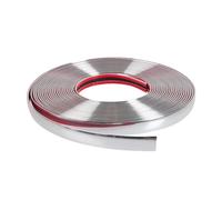 GEOLXD 13M Argento Auto Decorazione Cromata Modanatura Striscia Nastro Auto Fai da Te Adesivo Protettivo 6mm Paraurti Finestra Porta Protettore(22mm)