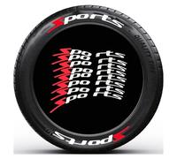 GEOLXD for Auto motociclette Pneumatici Decorazione Adesivo PVC 3D Sports Siamese Styling Ruota Lettere Adesivi e Decalcomanie 4 Pezzi/8 Pezzi(Sports,8sets)