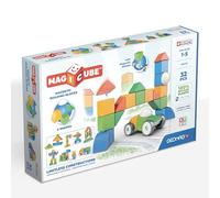 Geomag - Magicube 1+ Shapes - Blocchi Magnetici per Bambini - 4 Colori e Forme - Confezione da 32 Cubi - 100% Plastica Riciclata