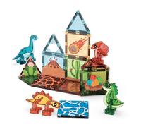 Geomag Magnetic Tiles Dino World - Set a tema Dinosauri Magnetici, Pannelli Traslucidi, Giochi Stem 3D