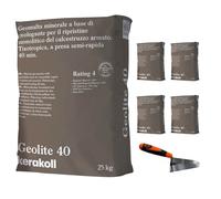 Geomalta Minerale Tixotropica 5 Sacchi Da 25 kg Cazzuola Punta Tonda 16 cm