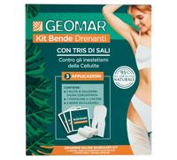 GEOMAR | Kit Bende Drenanti, Contro gli Inestetismi della Cellulite, 95% di Origine Naturale Con Tris Di Sali (Marino, Epsom, Mar Morto), Made in Italy, 140 ml x 3 Applicazioni