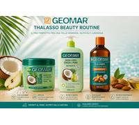 GEOMAR Kit Corpo Nutriente Scrub Cocco e Pera , Crema Corpo, Olio Corpo Mandorle
