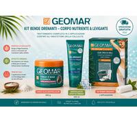 GEOMAR Kit Drenante Corpo - Kit Bende, Fango Alga, Anticellulite Effetto Freddo