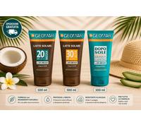 GEOMAR Kit Solare - Latte Solare SPF20 & SPF30 + Doposole Idratante (3 Pezzi)