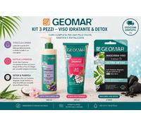 GEOMAR Kit Viso Detox - Latte Struccante, Scrub Cremoso, Maschera Detox 3 Pezzi
