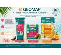 GEOMAR Kit Viso Illuminante - Scrub Cremoso, Crema Idratante, Maschera 3 Pezzi